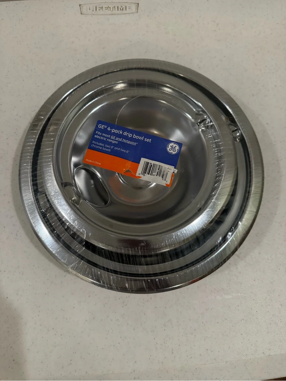 NEW GE 4-Piece Stainless Steel Drip Bowl Set